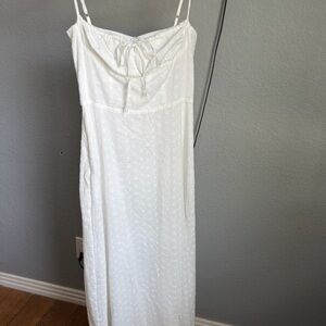 Peppermayo White Maxi Dress with Spaghetti Straps